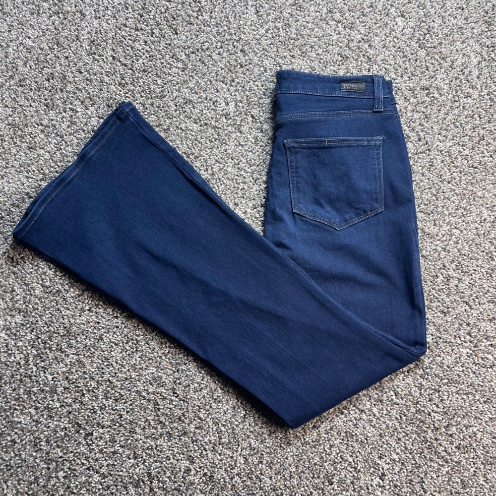 PAIGE Dark Wash High Rise Wide Leg Jeans Size 28